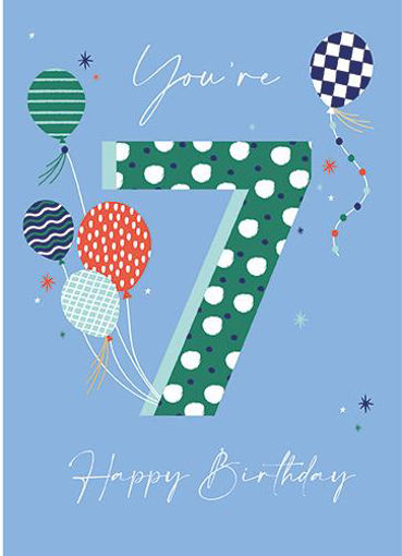Picture of YOURE 7 HAPPY BIRTHDAY CARD